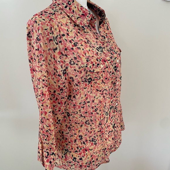 Croft & Barrow Multicolor Floral Button Down Shirt - Picture 5 of 11